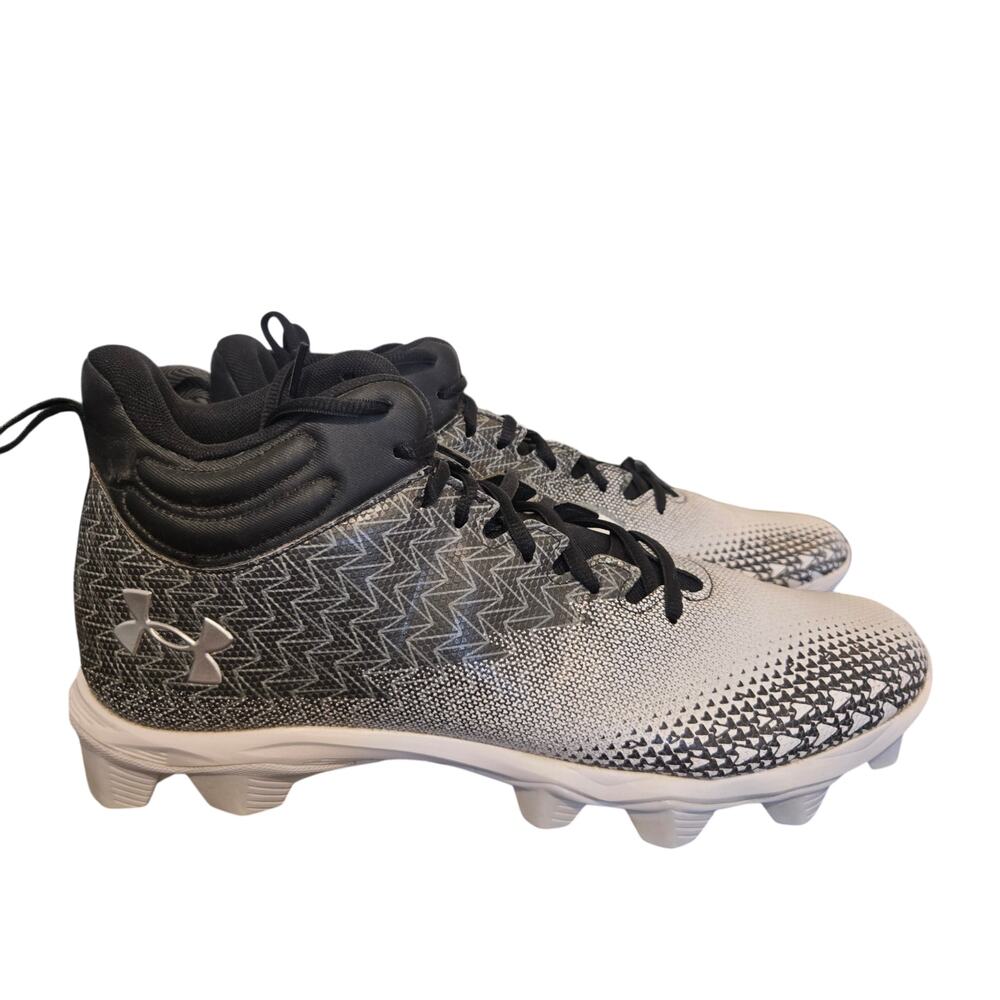 Under Armour Spotlight Black/White Men's Football Cleats Size 12